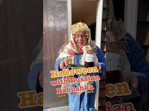 Halloween with Russian Babushka #halloween #halloween2024 #trickortreat #trickortreats #sweets