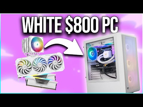 The All White Theme $800 “Beast” Budget PC Build in 2024 ⚪️