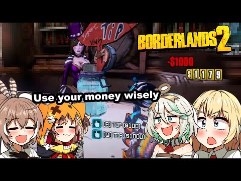 Borderlands 2 collab with Ame Cecilia Gigi Mumei |  『Hololive』