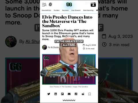 🕺🎸 Elvis launches NFT collectibles on Sandbox Metaverse! #web3crypto  #web3community  #cryptonfts
