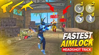 2023 Secret Aim Lock 🔒 Headshot Trick For M1887 Ump & Desert Eagle😱|One Tap Headshot Trick Free Fire