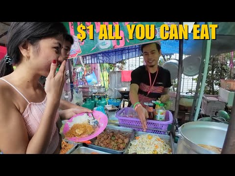 Kind Thai Man’s $1 All You Can Eat Buffet 🇹🇭