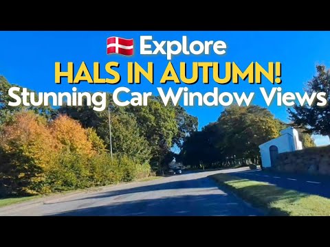 🇩🇰 Autumn Drive Through Hals: Scenic Views of Town, Hou Center, and Suburbs