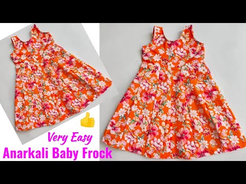 Anarkali Baby Frock cutting and stitching Full Tutorial | Baby Frock cutting and stitching