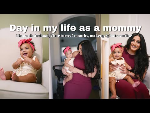 Day In My Life as a First Time Mommy ♡ home photoshoot, Cook With Me, at Home blowout & more!