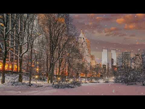 Relaxing Music | New York Jazz Lounge with Manhattan Winter & Snowfall Scenery! 8 Hour Playlist