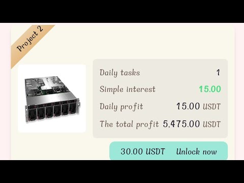 Project 1 Investment amount 3.5 USDT, daily return 1.7 USDT