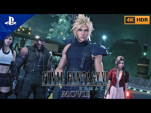 Final Fantasy 7: Remake 4K HDR Movie | All Cutscenes & Bosses