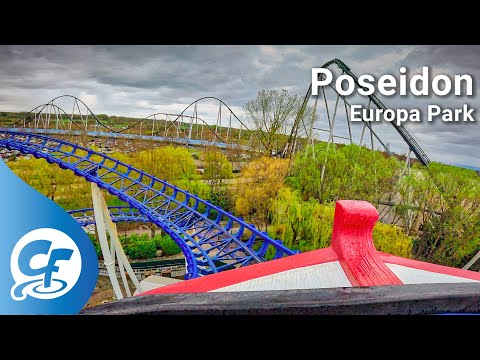 Poseidon front seat on-ride 5K POV @60fps Europa Park