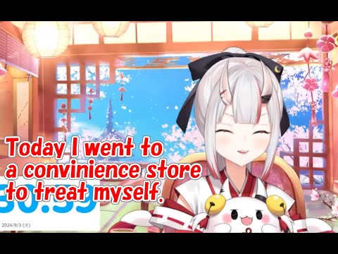 [Hololive] Ayame got a cute treat for herself.  [Eng sub]