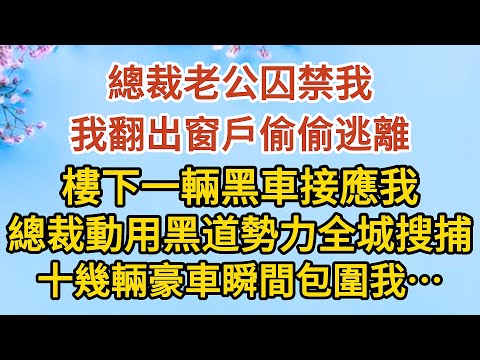 《隱藏的離婚秘密》第07集：總裁老公囚禁我，我翻出窗戶偷偷逃離，樓下一輛黑車接應我，總裁動用黑道勢力全城搜捕，十幾輛豪車瞬間包圍我……#戀愛#婚姻#情感 #愛情#甜寵#故事#小說#霸總